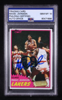 Magic Johnson Signed 1981 Topps #21 (PSA | Autograph Graded PSA 10) at PristineAuction.com