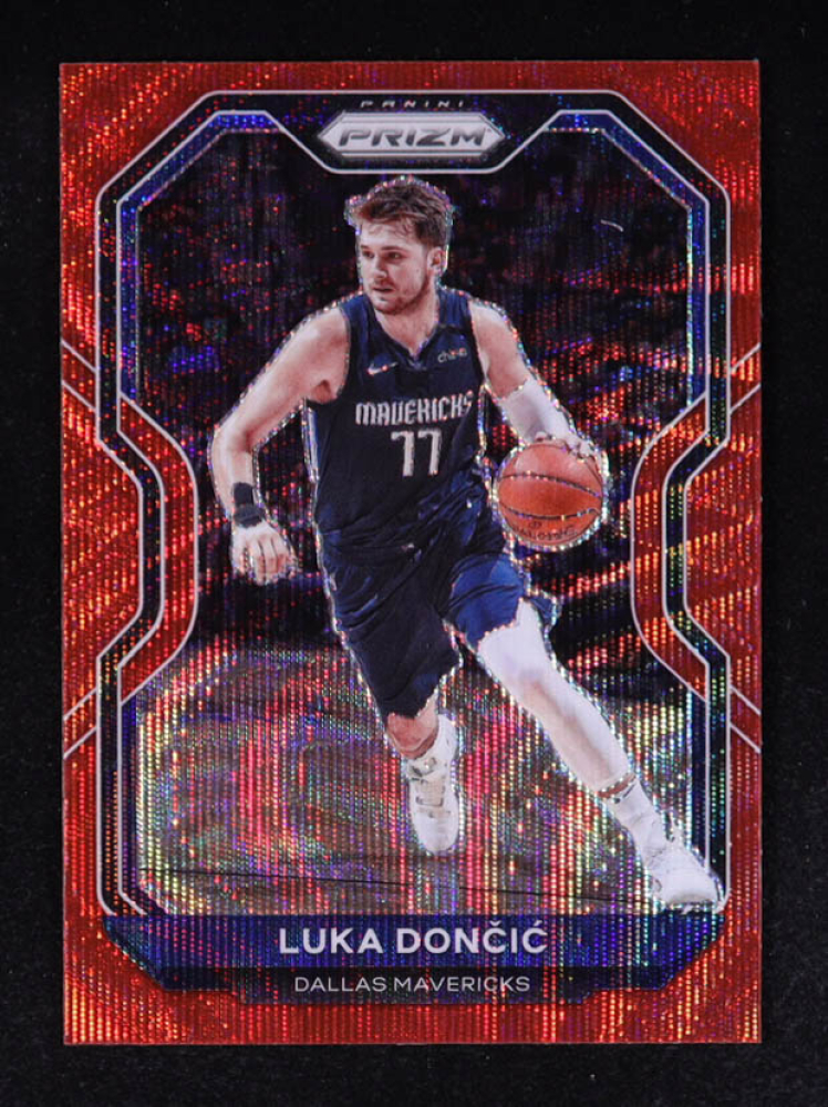 Luka Doncic 2020-21 Panini Prizm Prizms Ruby Wave #32