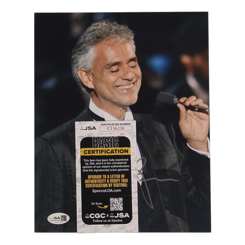 Andrea Bocelli Signed 8x10 Photo (JSA) at PristineAuction.com Andrea Bocelli Signed 8x10 Photo (JSA) at PristineAuction.com