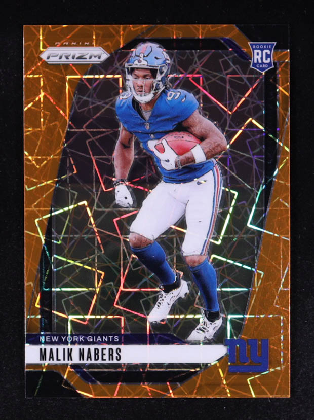 Malik Nabers 2024 Panini Prizm Prizms Lazer #370 RC at PristineAuction.com Malik Nabers 2024 Panini Prizm Prizms Lazer #370 RC at PristineAuction.com