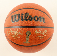Magic Johnson & Larry Bird Signed NBA Basketball (PSA & Beckett) at PristineAuction.com