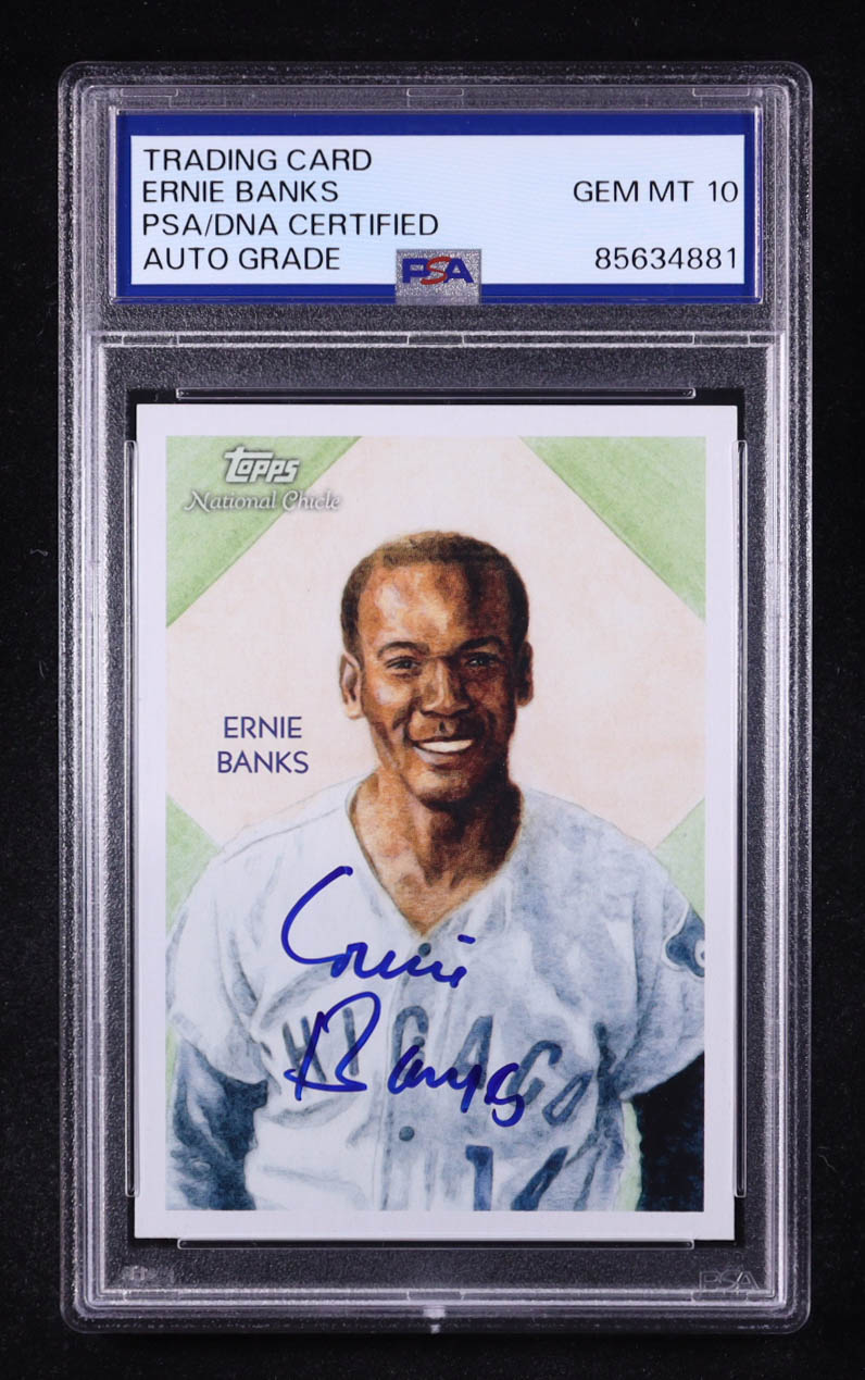 Ernie Banks Signed 2010 Topps National Chicle #254 (PSA | Autograph Graded PSA 10) at PristineAuction.com Ernie Banks Signed 2010 Topps National Chicle #254 (PSA | Autograph Graded PSA 10) at PristineAuction.com