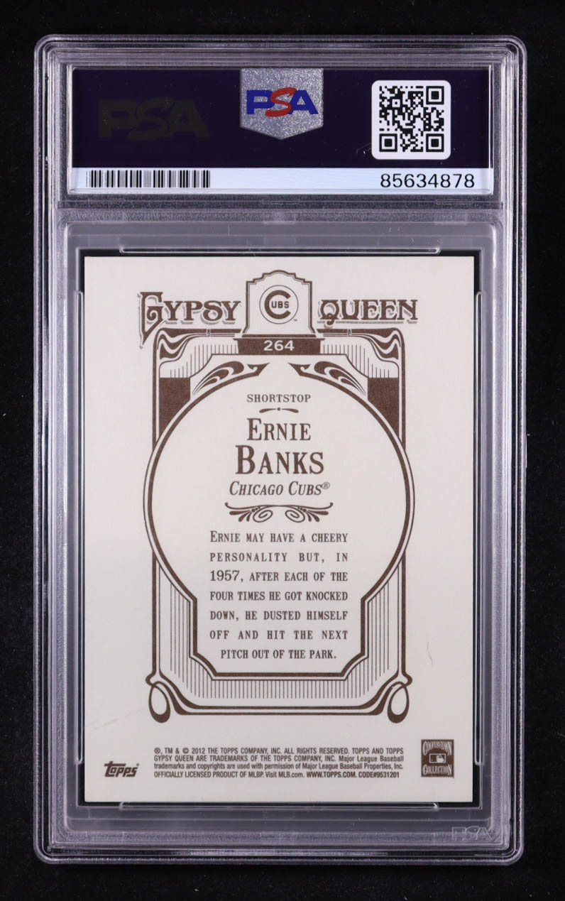 Ernie Banks Signed 2012 Topps Gypsy Queen #264 (PSA | Autograph Graded PSA 10) at PristineAuction.com Ernie Banks Signed 2012 Topps Gypsy Queen #264 (PSA | Autograph Graded PSA 10) at PristineAuction.com