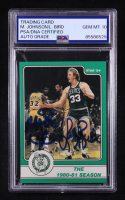 Larry Bird / Magic Johnson Signed 1984 Star Co. 1980-81 Season #8 (PSA | Autograph Graded PSA 10) at PristineAuction.com