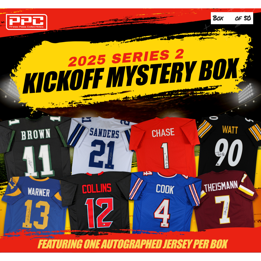 Press Pass Collectibles 2025 Kickoff Football Jersey Mystery Box – Series 2 (Limited to 50) at PristineAuction.com