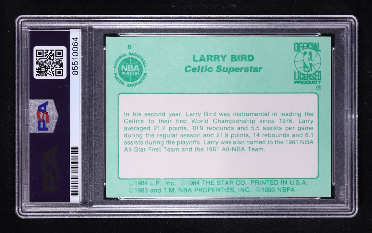 Larry Bird / Magic Johnson Signed 1984 Star Co. 1980-81 Season #8 (PSA | Autograph Graded PSA 10) at PristineAuction.com Larry Bird / Magic Johnson Signed 1984 Star Co. 1980-81 Season #8 (PSA | Autograph Graded PSA 10) at PristineAuction.com