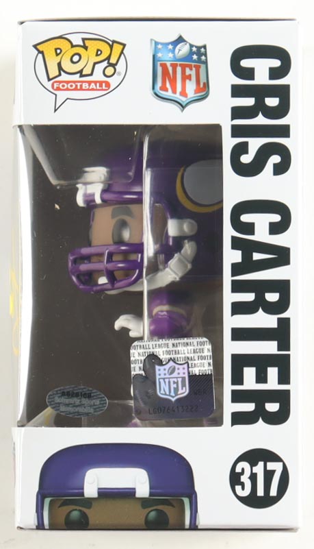 Cris Carter Signed Vikings #317 Funko Pop! Vinyl Figure (Schwartz) at PristineAuction.com Cris Carter Signed Vikings #317 Funko Pop! Vinyl Figure (Schwartz) at PristineAuction.com