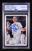 Larry Bird / Magic Johnson Signed 1992 Upper Deck SP Retirement Insert #SP-1 (PSA | Autograph Graded PSA 10) at PristineAuction.com