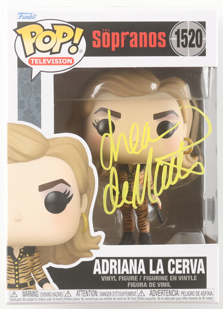 Drea de Matteo Signed "The Sopranos" #1520 Adriana La Cerva Funko Pop! Vinyl Figure (Beckett) at PristineAuction.com Drea de Matteo Signed "The Sopranos" #1520 Adriana La Cerva Funko Pop! Vinyl Figure (Beckett) at PristineAuction.com
