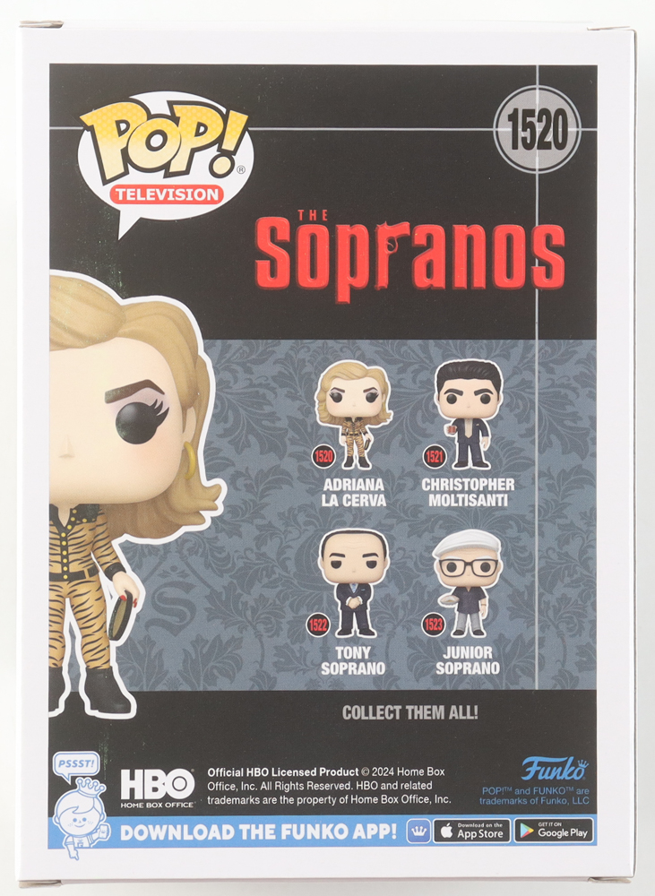 Drea de Matteo Signed "The Sopranos" #1520 Adriana La Cerva Funko Pop! Vinyl Figure (Beckett) at PristineAuction.com Drea de Matteo Signed "The Sopranos" #1520 Adriana La Cerva Funko Pop! Vinyl Figure (Beckett) at PristineAuction.com