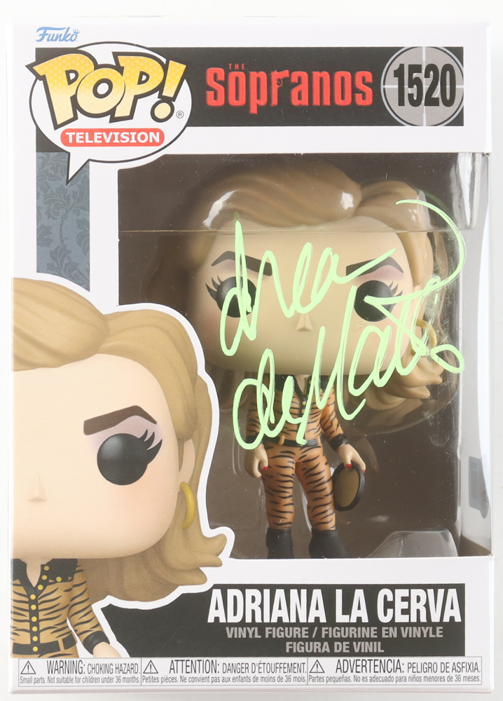 Drea de Matteo Signed "The Sopranos" #1520 Adriana La Cerva Funko Pop! Vinyl Figure (Beckett) at PristineAuction.com Drea de Matteo Signed "The Sopranos" #1520 Adriana La Cerva Funko Pop! Vinyl Figure (Beckett) at PristineAuction.com