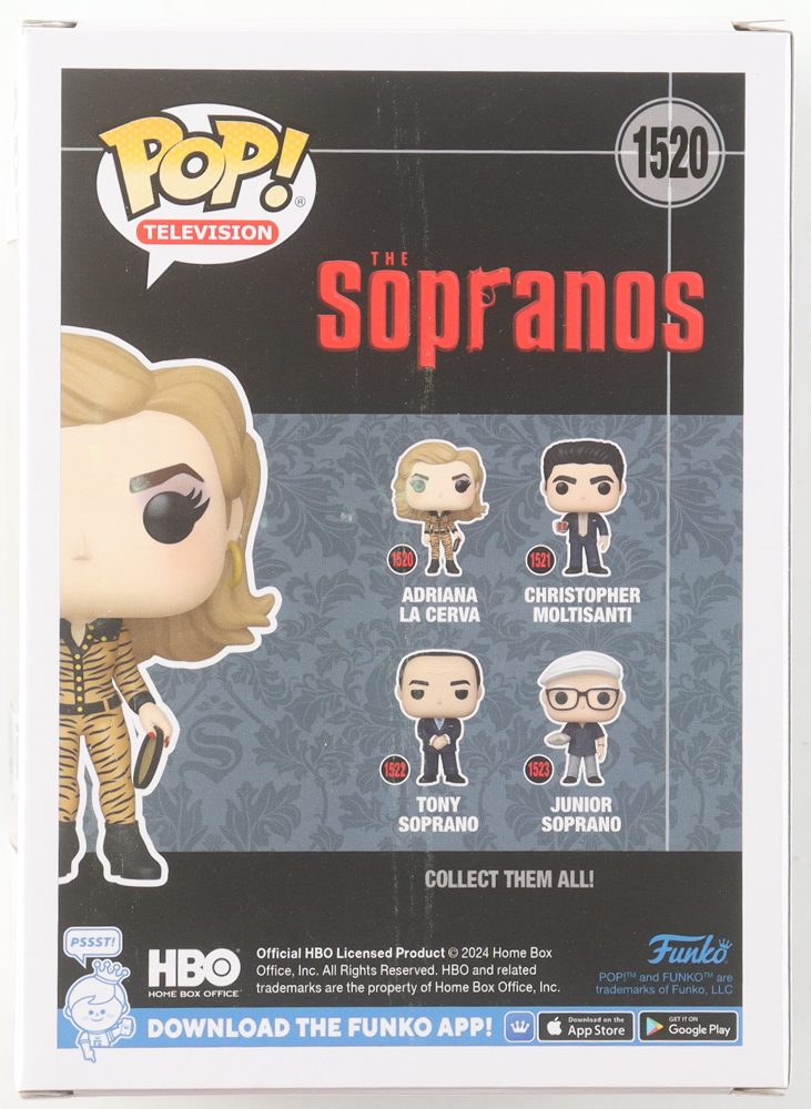 Drea de Matteo Signed "The Sopranos" #1520 Adriana La Cerva Funko Pop! Vinyl Figure (Beckett) at PristineAuction.com Drea de Matteo Signed "The Sopranos" #1520 Adriana La Cerva Funko Pop! Vinyl Figure (Beckett) at PristineAuction.com