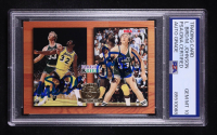 Larry Bird / Magic Johnson Signed 1994 NBA Hoops Skybox Gold #MB-1 (PSA | Autograph Graded PSA 10) at PristineAuction.com