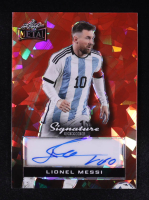 Lionel Messi 2024 Leaf Metal Signature Series Red Crystal #BLLM2 #1/1 at PristineAuction.com
