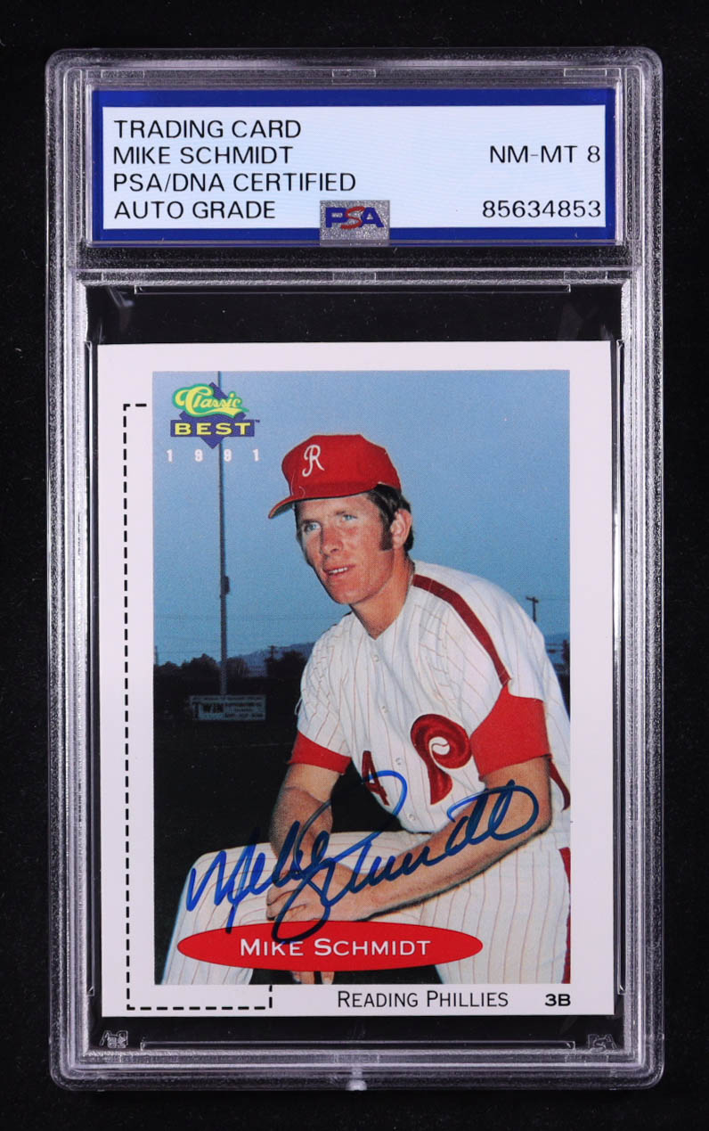 Mike Schmidt Signed 1991 Classic Best (PSA | Autograph Graded PSA 8) at PristineAuction.com Mike Schmidt Signed 1991 Classic Best (PSA | Autograph Graded PSA 8) at PristineAuction.com