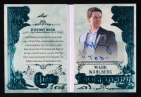 Mark Wahlberg 2024 Leaf Autobiography History Book Pop Culture Edition Ch.1 Teal Foil Autographs #AMW1 #5/5 at PristineAuction.com