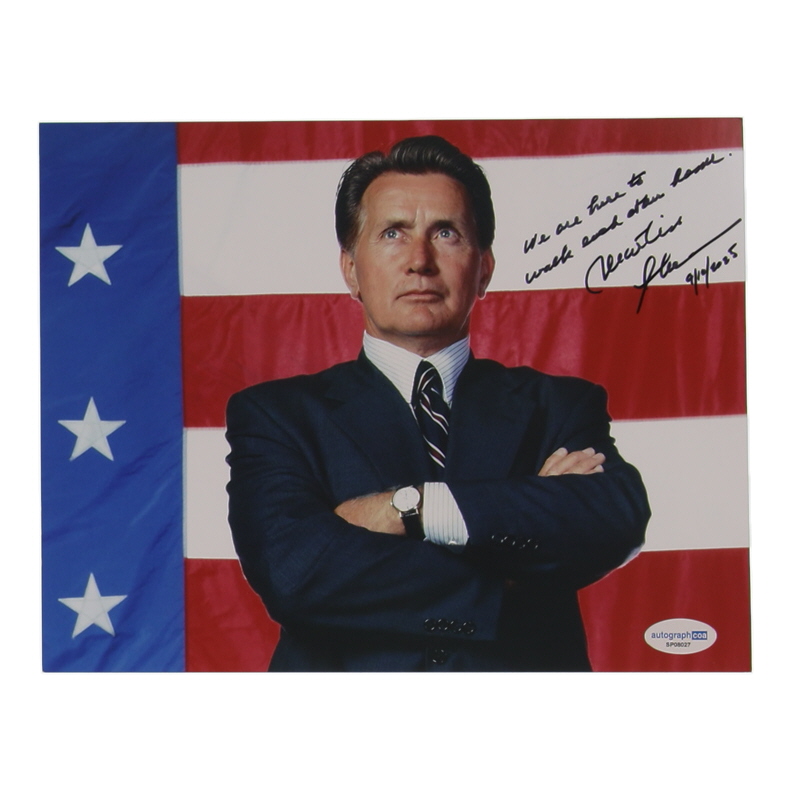 Martin Sheen Signed "The West Wing" 8x10 Photo with Extensive Inscription and Date (ACOA) at PristineAuction.com Martin Sheen Signed "The West Wing" 8x10 Photo with Extensive Inscription and Date (ACOA) at PristineAuction.com