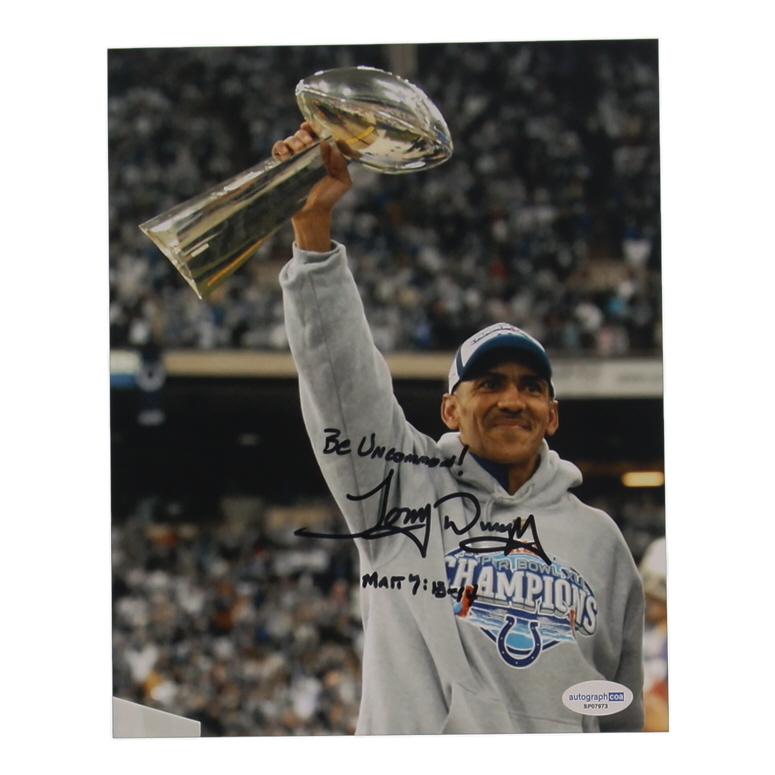 Tony Dungy Signed Colts 8x10 Photo Inscribed "Be Uncommon!" (ACOA) at PristineAuction.com Tony Dungy Signed Colts 8x10 Photo Inscribed "Be Uncommon!" (ACOA) at PristineAuction.com