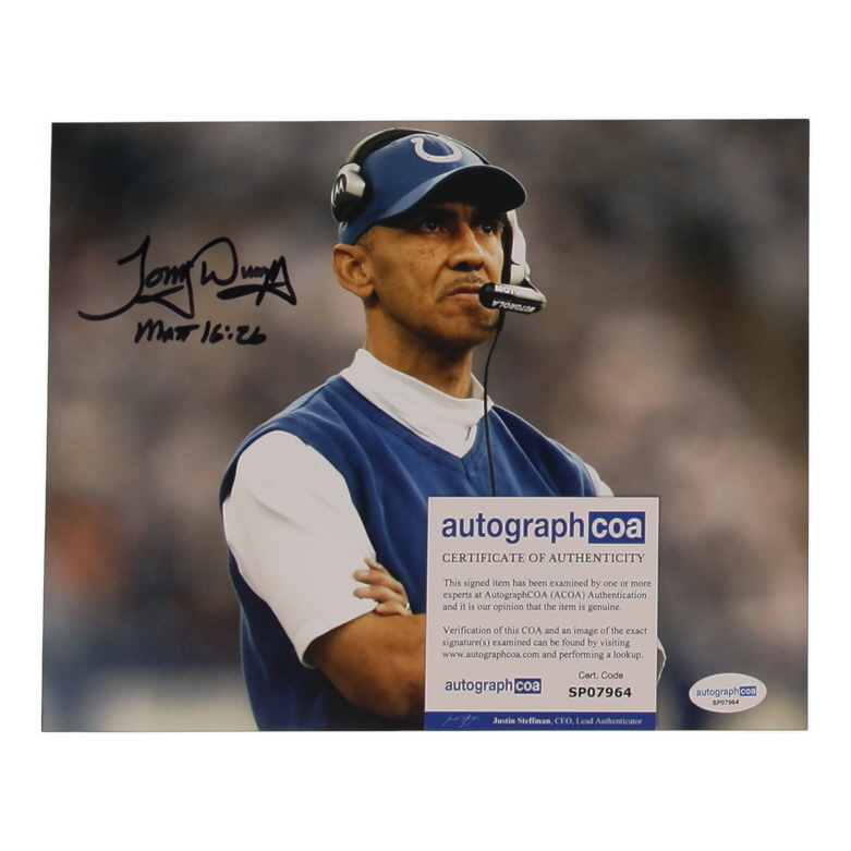 Tony Dungy Signed Colts 8x10 Photo (ACOA) at PristineAuction.com Tony Dungy Signed Colts 8x10 Photo (ACOA) at PristineAuction.com