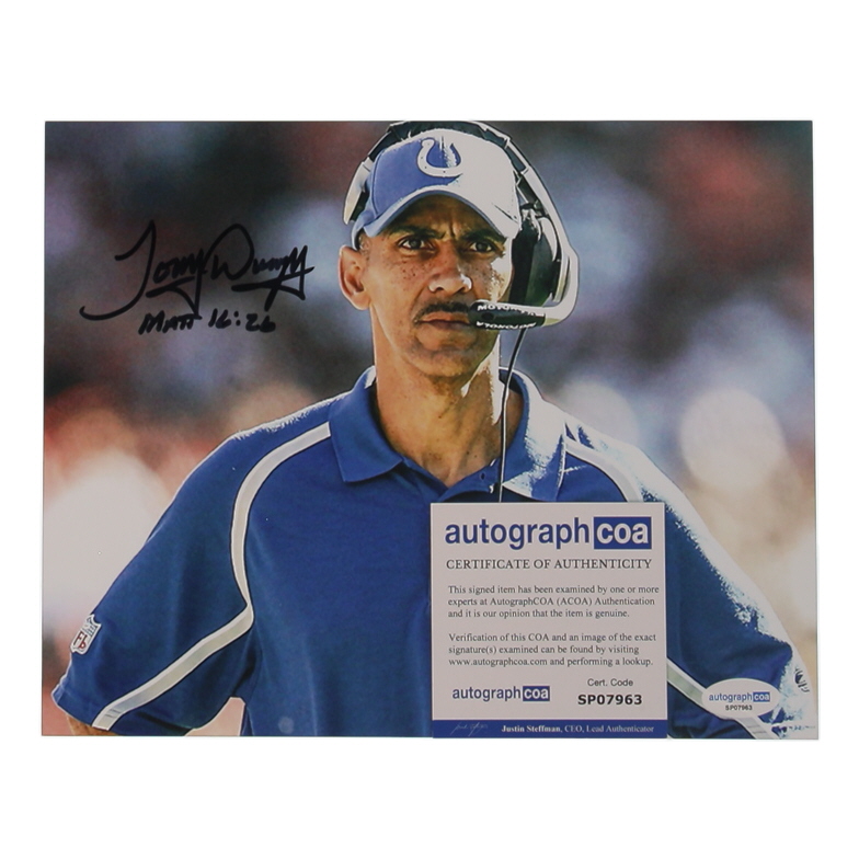 Tony Dungy Signed Colts 8x10 Photo (ACOA) at PristineAuction.com Tony Dungy Signed Colts 8x10 Photo (ACOA) at PristineAuction.com
