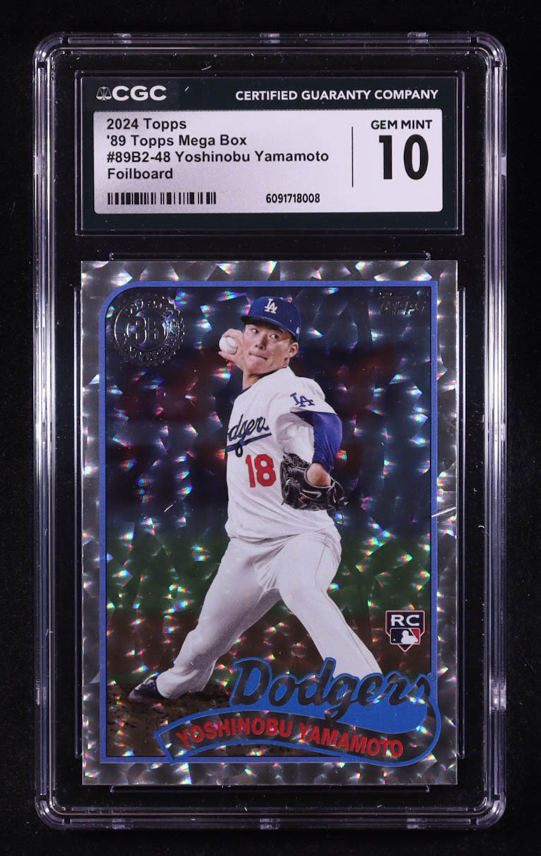 Yoshinobu Yamamoto 2024 Topps '89 Topps Series 2 Foil #89B248 RC (CGC 10) at PristineAuction.com Yoshinobu Yamamoto 2024 Topps '89 Topps Series 2 Foil #89B248 RC (CGC 10) at PristineAuction.com