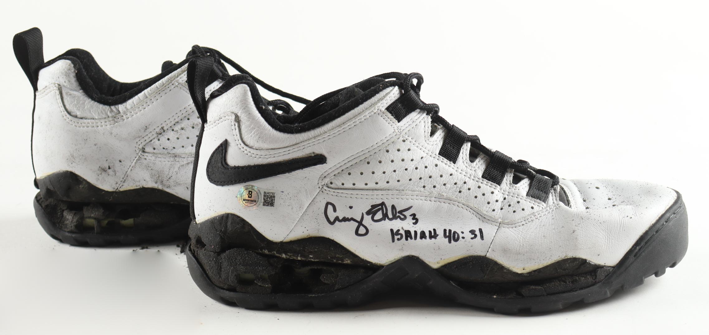 Craig Ehlo Signed Pair of Nike Air Jordan Basketball Shoes with Inscriptions (Beckett) at PristineAuction.com Craig Ehlo Signed Pair of Nike Air Jordan Basketball Shoes with Inscriptions (Beckett) at PristineAuction.com
