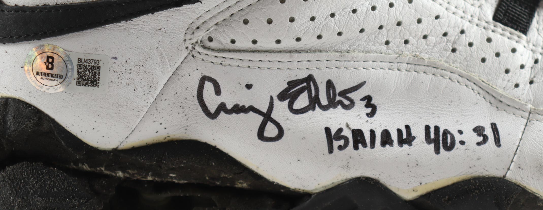 Craig Ehlo Signed Pair of Nike Air Jordan Basketball Shoes with Inscriptions (Beckett) at PristineAuction.com Craig Ehlo Signed Pair of Nike Air Jordan Basketball Shoes with Inscriptions (Beckett) at PristineAuction.com