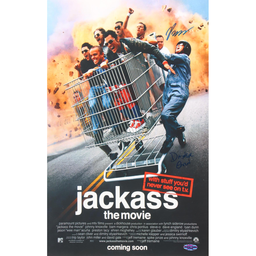 Preston Lacy & Ehren McGhehey Signed "Jackass: The Movie" 11x17 Movie Poster Print (Honabach & Sons) at PristineAuction.com