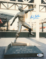 Bob Feller Signed Indians 8x10 Photo Inscribed "HOF 62" (Beckett) at PristineAuction.com