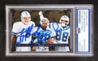 Emmitt Smith / Troy Aikman / Michael Irvin Signed 1996 Pinnacle Triple Trouble #Z-147 (PSA) at PristineAuction.com