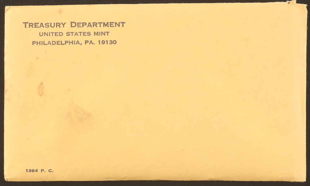 1964 Uncirculated United States Mint Souvenir (5) Coin Set at PristineAuction.com 1964 Uncirculated United States Mint Souvenir (5) Coin Set at PristineAuction.com