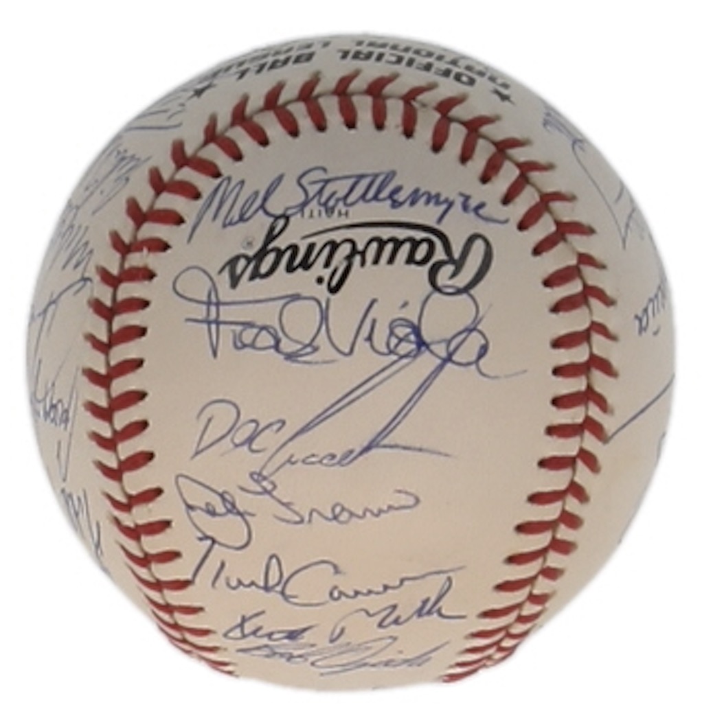 c. 1990 Mets ONL Baseball Signed by (29) with Darryl Strawberry, Doc Gooden, David Cone, Howard Johnson (SportsCards.com) at PristineAuction.com c. 1990 Mets ONL Baseball Signed by (29) with Darryl Strawberry, Doc Gooden, David Cone, Howard Johnson (SportsCards.com) at PristineAuction.com