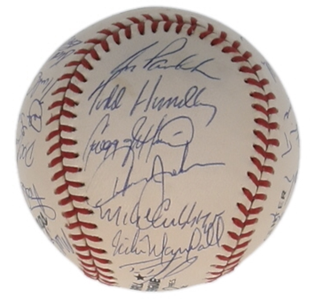 c. 1990 Mets ONL Baseball Signed by (29) with Darryl Strawberry, Doc Gooden, David Cone, Howard Johnson (SportsCards.com) at PristineAuction.com c. 1990 Mets ONL Baseball Signed by (29) with Darryl Strawberry, Doc Gooden, David Cone, Howard Johnson (SportsCards.com) at PristineAuction.com