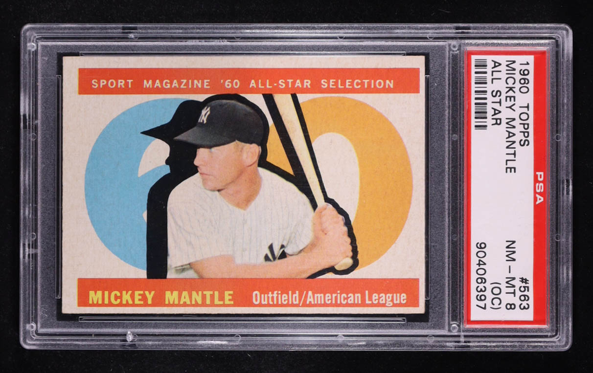 Mickey Mantle 1960 Topps #563 AS (PSA 8) (OC) at PristineAuction.com Mickey Mantle 1960 Topps #563 AS (PSA 8) (OC) at PristineAuction.com