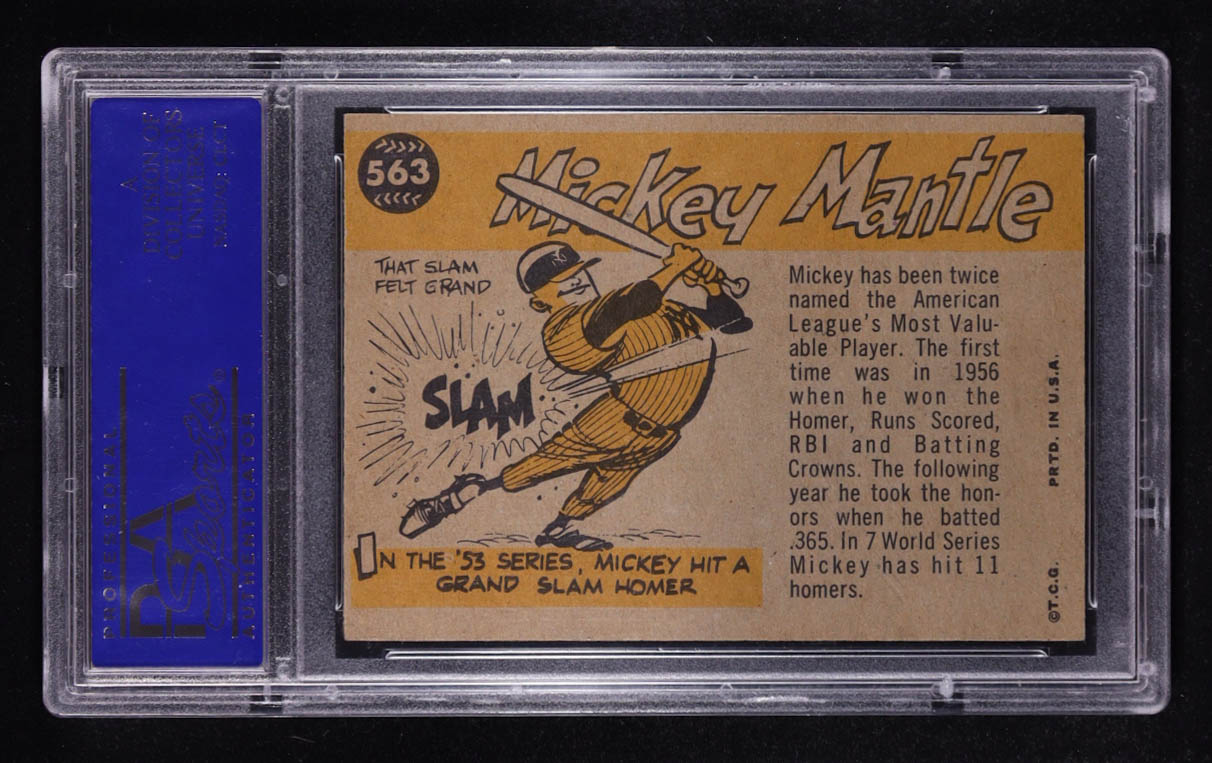 Mickey Mantle 1960 Topps #563 AS (PSA 8) (OC) at PristineAuction.com Mickey Mantle 1960 Topps #563 AS (PSA 8) (OC) at PristineAuction.com