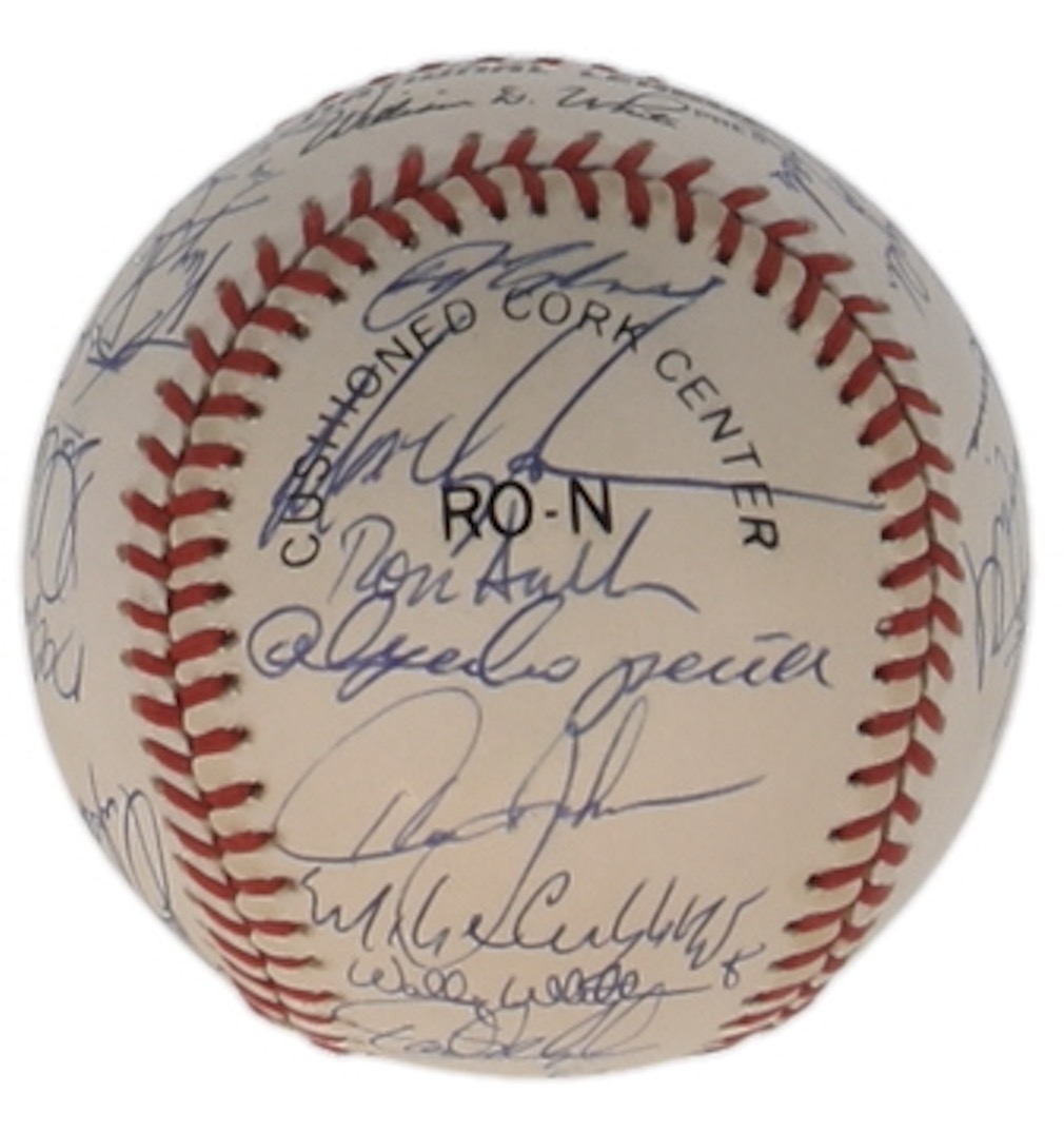 c. 1990 Mets ONL Baseball Signed by (31) with Darryl Strawberry, Doc Gooden, David Cone, Howard Johnson (SportsCards.com) at PristineAuction.com c. 1990 Mets ONL Baseball Signed by (31) with Darryl Strawberry, Doc Gooden, David Cone, Howard Johnson (SportsCards.com) at PristineAuction.com