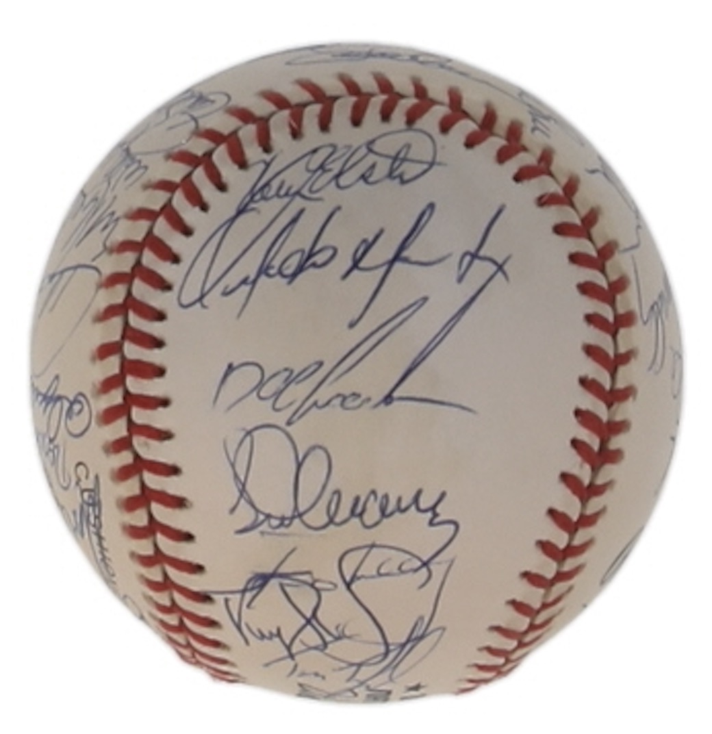 c. 1990 Mets ONL Baseball Signed by (31) with Darryl Strawberry, Doc Gooden, David Cone, Howard Johnson (SportsCards.com) at PristineAuction.com c. 1990 Mets ONL Baseball Signed by (31) with Darryl Strawberry, Doc Gooden, David Cone, Howard Johnson (SportsCards.com) at PristineAuction.com