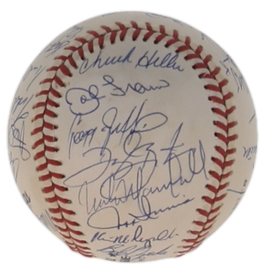 c. 1990 Mets ONL Baseball Signed by (31) with Darryl Strawberry, Doc Gooden, David Cone, Howard Johnson (SportsCards.com) at PristineAuction.com c. 1990 Mets ONL Baseball Signed by (31) with Darryl Strawberry, Doc Gooden, David Cone, Howard Johnson (SportsCards.com) at PristineAuction.com