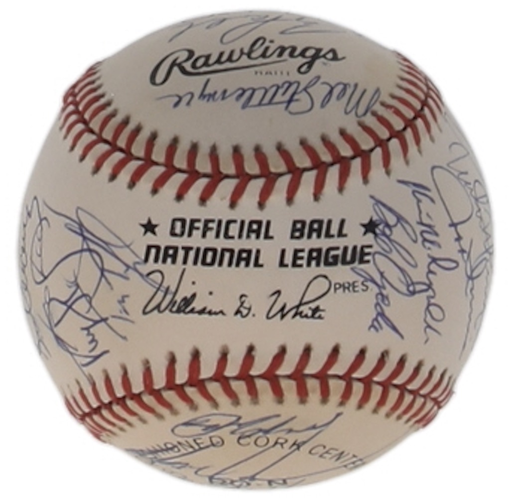 c. 1990 Mets ONL Baseball Signed by (31) with Darryl Strawberry, Doc Gooden, David Cone, Howard Johnson (SportsCards.com) at PristineAuction.com c. 1990 Mets ONL Baseball Signed by (31) with Darryl Strawberry, Doc Gooden, David Cone, Howard Johnson (SportsCards.com) at PristineAuction.com