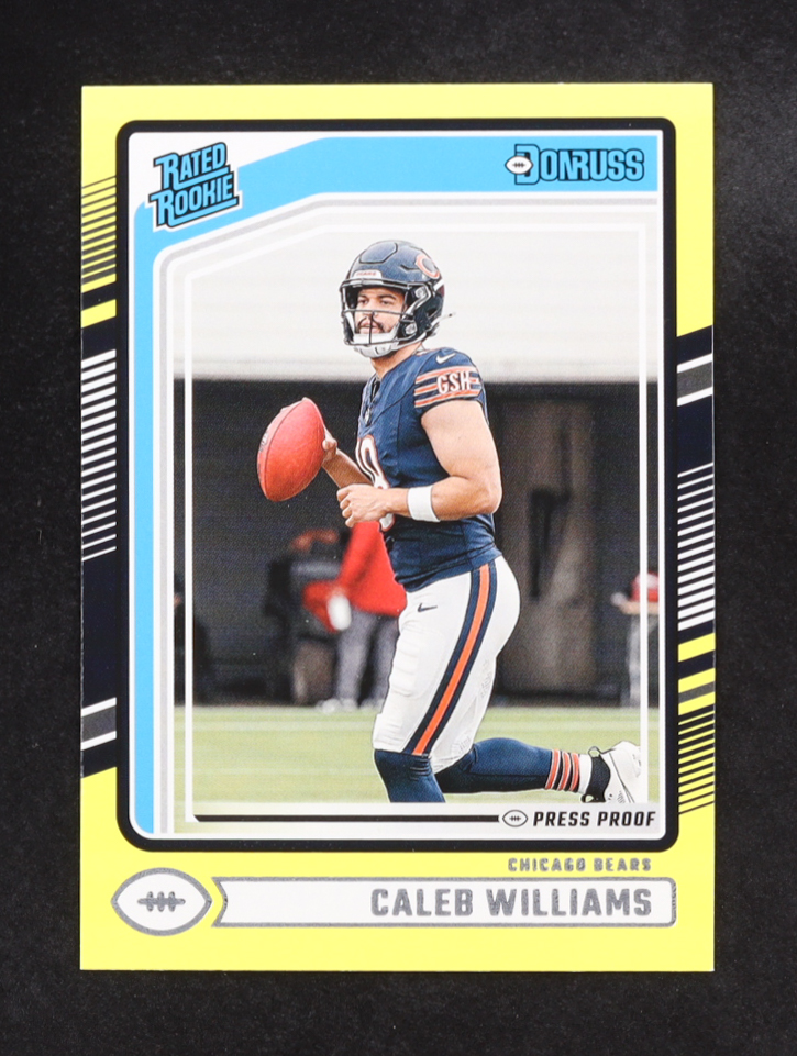 Caleb Williams 2024 Donruss Press Proof Yellow #327 RR RC at PristineAuction.com Caleb Williams 2024 Donruss Press Proof Yellow #327 RR RC at PristineAuction.com