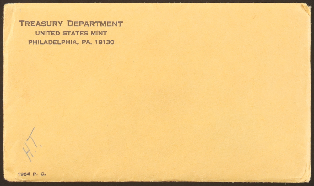 1964 Uncirculated United States Mint Souvenir (5) Coin Set at PristineAuction.com 1964 Uncirculated United States Mint Souvenir (5) Coin Set at PristineAuction.com