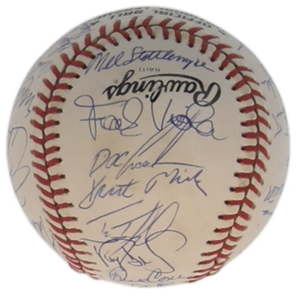 c. 1990 Mets ONL Baseball Signed by (30) with Darryl Strawberry, Doc Gooden, David Cone, Howard Johnson (SportsCards.com) at PristineAuction.com c. 1990 Mets ONL Baseball Signed by (30) with Darryl Strawberry, Doc Gooden, David Cone, Howard Johnson (SportsCards.com) at PristineAuction.com