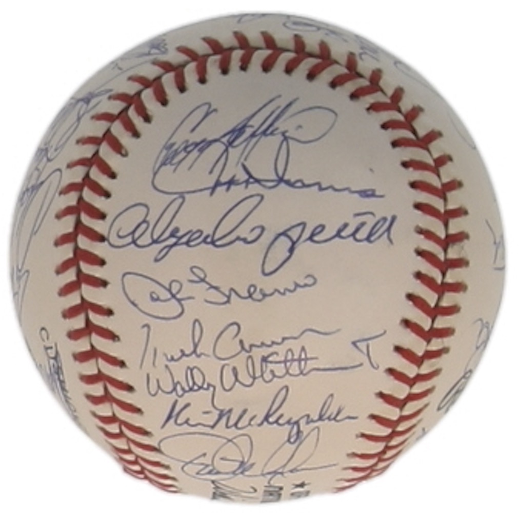 c. 1990 Mets ONL Baseball Signed by (30) with Darryl Strawberry, Doc Gooden, David Cone, Howard Johnson (SportsCards.com) at PristineAuction.com c. 1990 Mets ONL Baseball Signed by (30) with Darryl Strawberry, Doc Gooden, David Cone, Howard Johnson (SportsCards.com) at PristineAuction.com