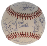 c. 1990 Mets ONL Baseball Signed by (30) with Darryl Strawberry, Doc Gooden, David Cone, Howard Johnson (SportsCards.com) at PristineAuction.com