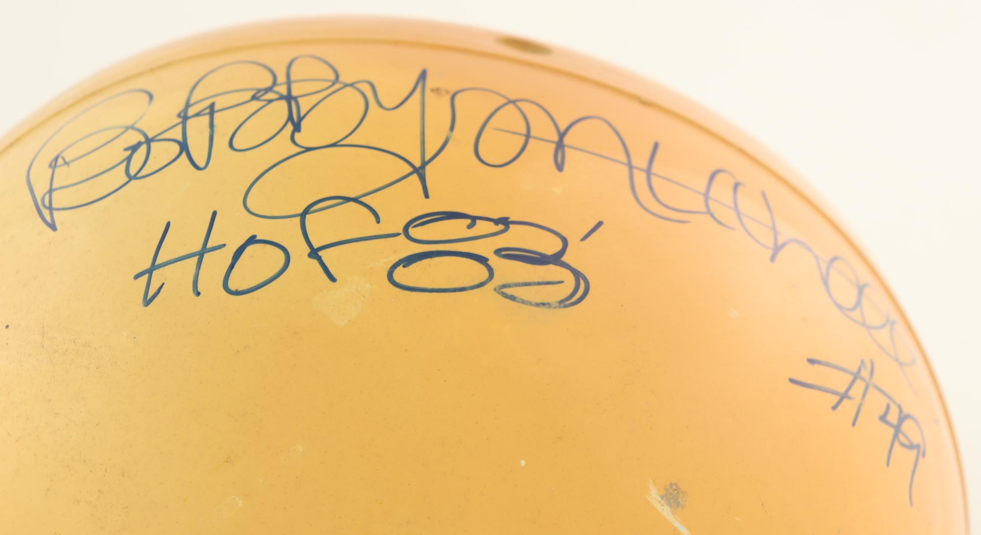 Bobby Mitchell Signed Youth-Size Authentic On-Field Helmet Inscribed "HOF 83" (Beckett) at PristineAuction.com Bobby Mitchell Signed Youth-Size Authentic On-Field Helmet Inscribed "HOF 83" (Beckett) at PristineAuction.com