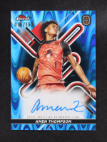 Amen Thompson 2022-23 Finest Overtime Elite Autographs Blue RayWave Refractors #FAAMT #016/150 RC at PristineAuction.com