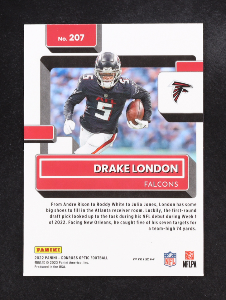 Drake London 2022 Donruss Optic Stars #207 RR RC at PristineAuction.com Drake London 2022 Donruss Optic Stars #207 RR RC at PristineAuction.com