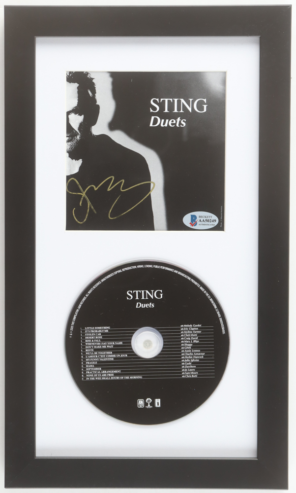 Sting Signed Custom Framed "Duets" CD Album Insert Display With Disc (Beckett) at PristineAuction.com Sting Signed Custom Framed "Duets" CD Album Insert Display With Disc (Beckett) at PristineAuction.com