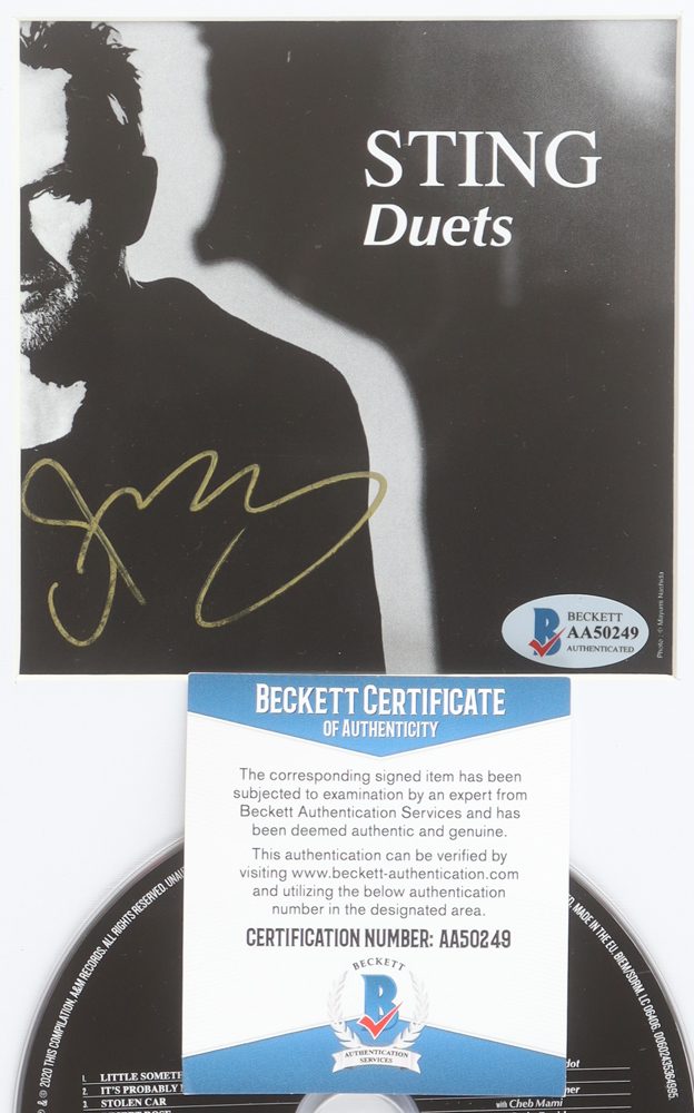 Sting Signed Custom Framed "Duets" CD Album Insert Display With Disc (Beckett) at PristineAuction.com Sting Signed Custom Framed "Duets" CD Album Insert Display With Disc (Beckett) at PristineAuction.com