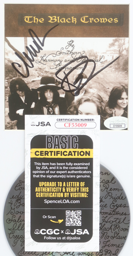 Chris Robinson & Rich Robinson Signed Custom Framed "The Southern Harmony and Musical Companion" CD Album Insert Display With Disc (JSA) at PristineAuction.com Chris Robinson & Rich Robinson Signed Custom Framed "The Southern Harmony and Musical Companion" CD Album Insert Display With Disc (JSA) at PristineAuction.com